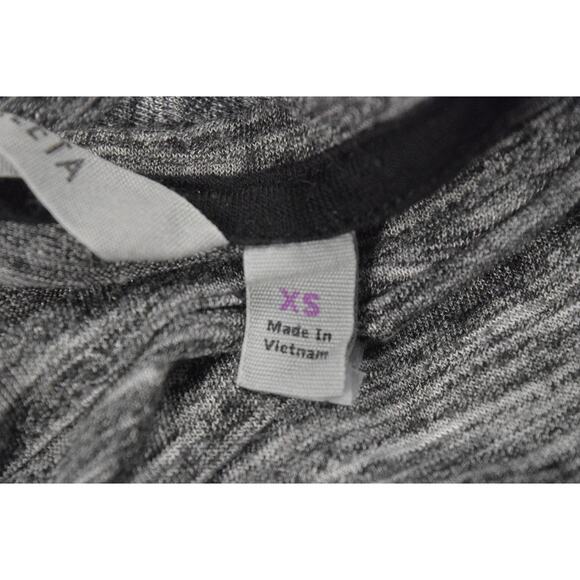 Athleta Sz XS Women's Heather Gray Long Sleeve Activewear Top Twist at Front Hem - Picture 5 of 8